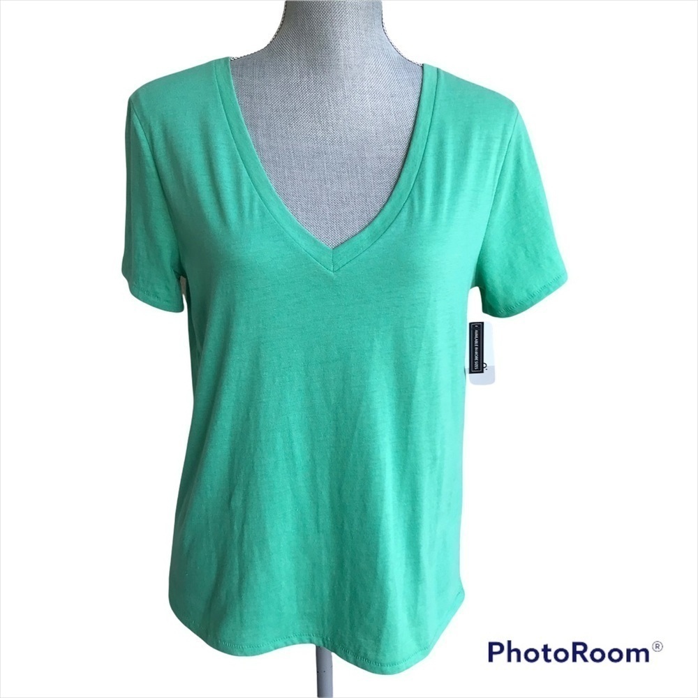 NWT BP. Nordstrom Teal V-Neck Short Sleeve T-Shirt Tee - Size Small